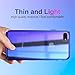 FLOVEME iPhone 8 Plus / 7 Plus Case, Luxury Slim Fit Gradual Colorful Gradient Change Color Ultra Thin Lightweight Electroplating Bumper Anti-Drop Clear Hard Back Cover Holder, Transparent Purple
