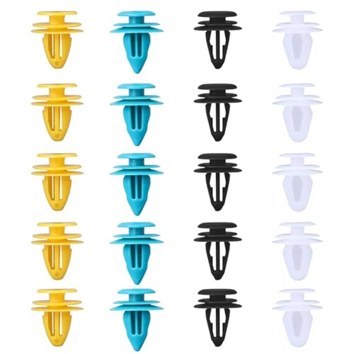 60Pcs Car Panel Clips, Universal Trim Fastener Plastic Retainers, 4 Sizes (8mm-10mm), Compatible with Interior Doors, Boot Linings & Trim Panels, Fits Most Vehicles, for Car Repair
