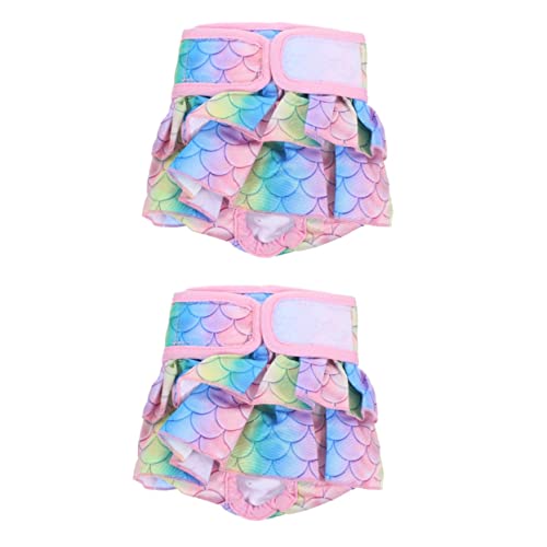 POPETPOP 2 Uds Pañales Envolturas Hogar Lavable Desgaste Fisiológico Ropa De Pañales Gato Perro Pequeño Aire Niña Incontinencia Decorativa Calor Entrenamiento