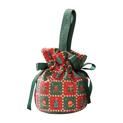 クリスマス グッズ バッグ - ギフト用のホリデー記念品袋 |巾着開閉式のお祝いパッケージ、季節のギフト包装、子供、友人、家族、教室用のカラフルなパーティー用品。