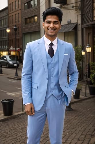 Suits for Men 3 Piece Jacket Vest Pants Slim Fit for Men Business Wedding Party Prom Mens Suit2