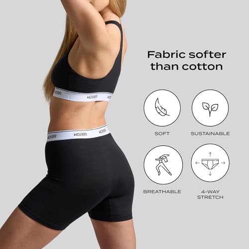 Image of Woxer Womens Baller 5 inch High Waisted Boy Shorts Underwear - Seamless Boxer Briefs, Boyshort Panties, No Show Women's Boxers