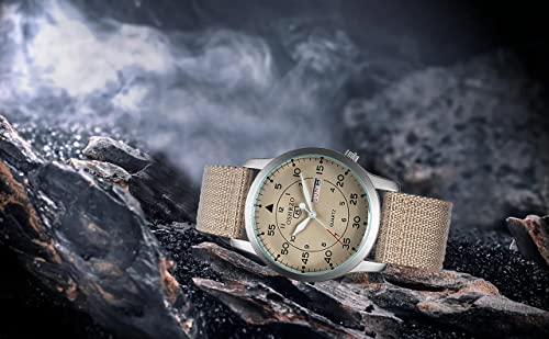Image of Gosasa Unisex Military Watches Sport Textile Nylon Strap Stylish Men Watch Luminous Fashion Watches Analog Display Quartz Waterproof Casual Wristwatch