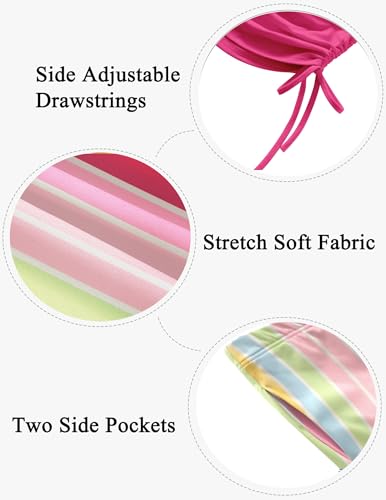 Image of Arshiner Toddler Girl Clothes 2 Piece Outfits Side Adjustable Drawstrings Tank Tops and Flare Leggings Pant Set