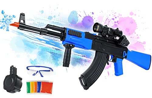 Electric Gel Ball Blaster Adjustable Auto/Manual Modes Splatter Ball Blaster With 50,000 Water Beads, Water Bead Blaster In Backyard Fun And Outdoor Shooting Games For Boys And Girls #TOP4