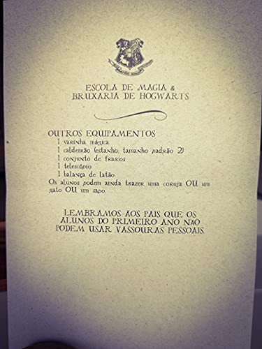 Carta de Aceitação Escola de Magia – Harry