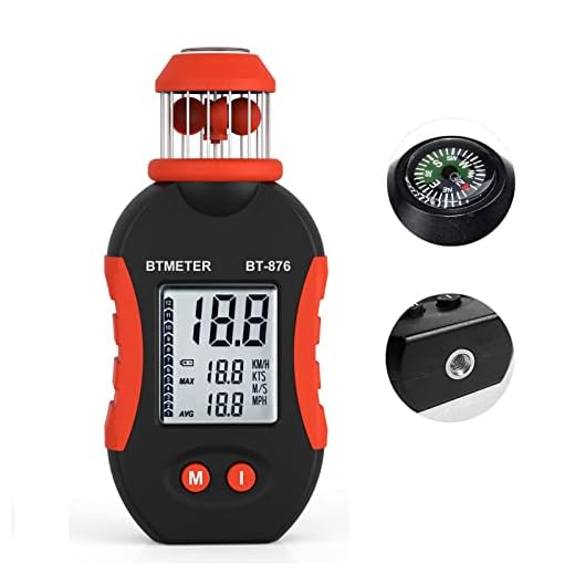 BTMETER BT-8805 Handheld Digital Anemometer Wind Meter Gauge for Wind Speed Temperature Chill Tester for HVAC CFM Shooting Boats Drone