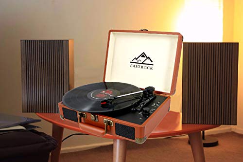 EastRock Platine Vinyle Bluetooth Portable USB, Vintage Platine Vinyle à 3 Vitesses (33/45/78 RPM), Tourne-Disque avec… - Les Beatles, Paul McCartney, John Lennon, RIngo Starr, George Harrison EastRock Platine Vinyle Bluetooth Portable USB, Vintage Platine Vinyle à 3 Vitesses (33/45/78 RPM), Tourne-Disque avec… – Image 8