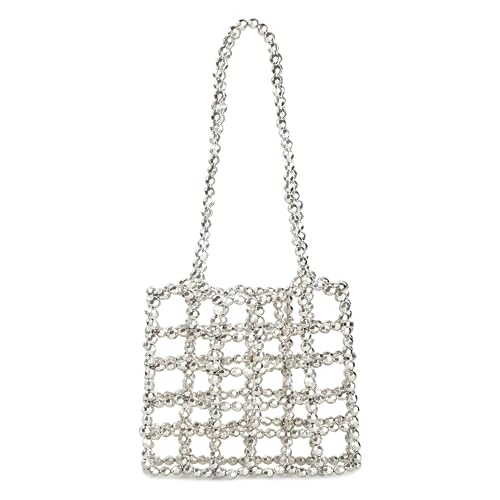 Acrylic Beaded Hollow Out Design Shoulder Bag Handbag for Wedding and Partiy