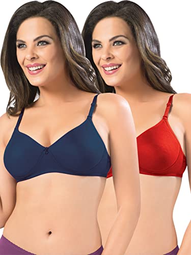 Image of SONARI Women's Non-Padded T-Shirt Bra | Wire-Free, Medium Coverage, Comfortable Polyester-Cotton Blend Fabric | Adjustable Straps, Ideal for Sports Catwalk