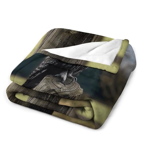 Couverture anti frisson climatisation plaid hibou léger jeté de lit chaud - 7
