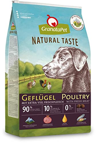 GranataPet Natural Taste Geflügel, 12 kg, Trockenfutter für Hunde, Hundefutter ohne Getreide & ohne Zuckerzusätze, Alleinfuttermittel für ausgewachsene Hunde