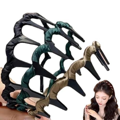 3Pack Vintage High Cranium Artificial Hairband, Retro High Skull...