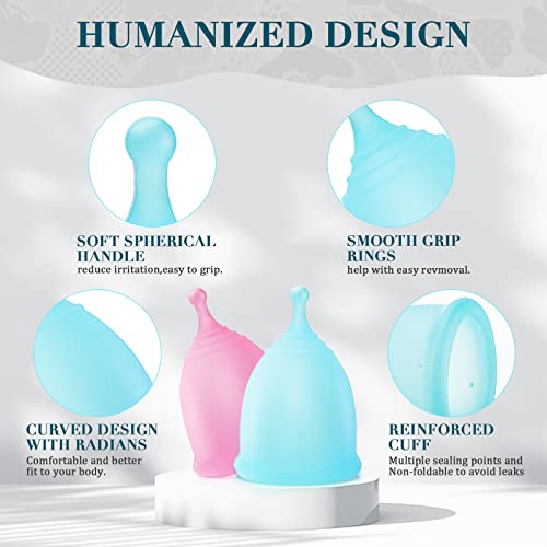 Menstrual Cups Multi Pack Heavy Flow Flexible Disposable Softcup Small Or Large Two Pack With Storage Silicone Soft Cups Menstrual Organic Cups Large #TOP1