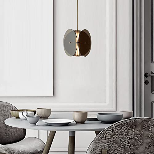 Lámpara colgante de cristal moderna para techos altos de comedor 4