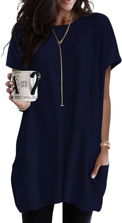 Womens Tunics Cotton Tunic Tops For Leggings Poetsky Summer Womens