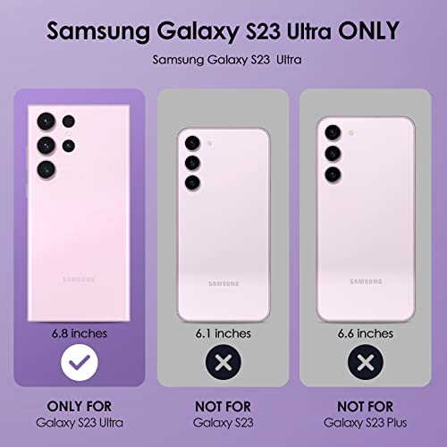 Chvelop for Samsung Galaxy S23 Ultra Case with Slide Camera Cover, Samsung S23 Ultra Case Shockproof Slim Thin Lightweight, Chic Glossy Fade-Resistant Pattern Phone Cases Cover for S23 Ultra, Purple by Chvelop - Image 7