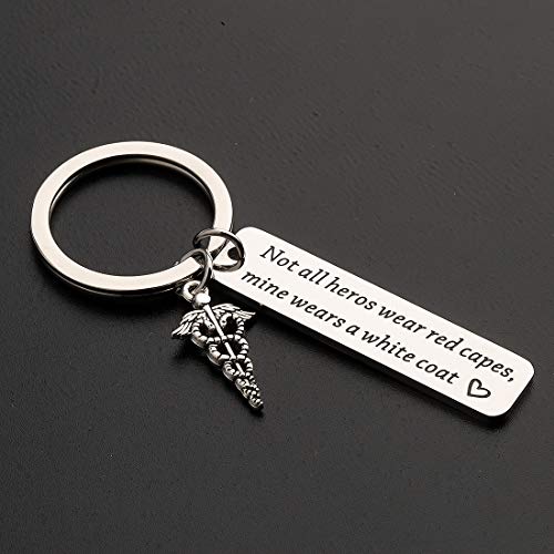 Zuo Bao Doctor Gift Pharmacist Gift White Coat Ceremony PA Gift 1st White Coat Gift Not All Heros Wear Red Capes Keychain4