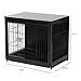 YPDOPORA Dog Crate Furniture,Wooden Dog Crate,Decor Pet House Kennel with Removable Trays and Lockable Wheels,Indoor Pet Crate End Table for Small Dog,The Top Floor Can Be Used to Store Items,B,M