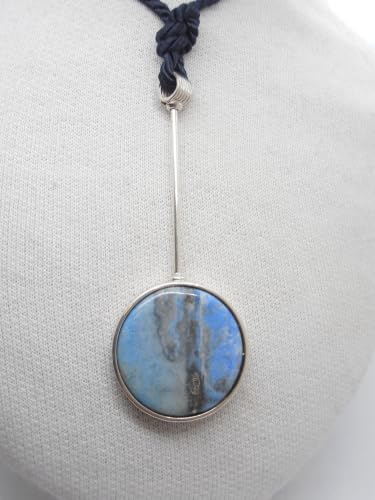 Pendentif tourmaline rose synthétique argent 925 collier ras-du-cou pierre fine femme - 2