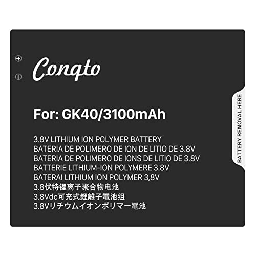 [3100mAh] Battery for Motorola GK40,Conqto New Upgrade Ultra-high Capacity 0 Cycle Battery Replacement for Motorola E3, Motorola E4, Motorola G4 Play XT1607, Motorola G5 XT1601, XT1603, XT1675