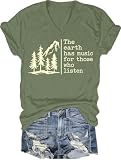 The Earth Has Music for Those Who Listen Shirt Nature Lover T-Shirt Women