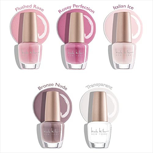 Nicole Miller Nail Polish Collection- 5 Piece Rose Gold Nail Polish Set #TOP1