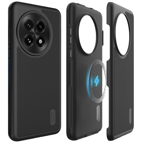 TUDIA MergeGrip [MagsafeΉ] OnePlus 13 P[X 5G (2025) - [ČRMILKiEϏՌeXgς] 2wՌz X wr[f[eB[ ^tȃJo[P[X - ubN