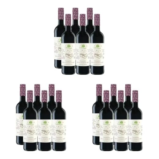 Landlust Deutscher Bio-Glühwein Rot, ‎süß (6 x 0,75l) (Packung mit 3)
