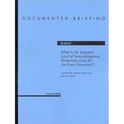 What is the Required Level of Noncontingency Temporary Duty for Air Force Personnel? 2003