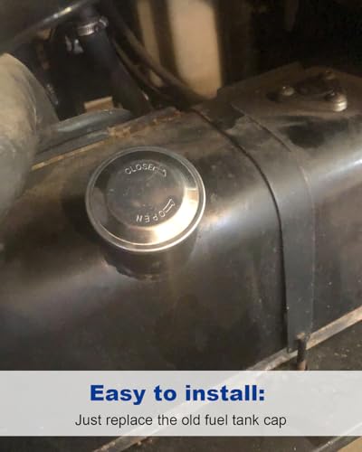 Image of ANODZU Gas Fuel Cap Fits for Kawasaki Mule 550 610 2510 3010 etc, Parts for 1 /4 Turn Metal Tank, Replace 51048-1103 51048-0005