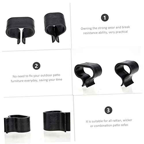 Yardwe 12 Peças Clipe De Cadeira De Vime Cadeira De Vime Ao Ar Livre Sofá Ao Ar Livre Clipes De Móve