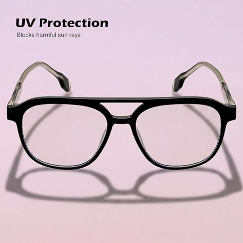 Image of ROYAL SON Blue Cut Computer Glasses | Anti Glare & Blocks Harmful Rays | UV Protected | Full Rim | Square | Men & Women | Small | SF-RS9090