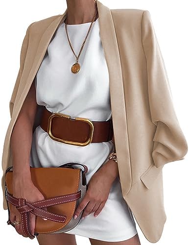 Blazers for Women Bussiness Casual Long Sleeve Open Front Blazer ...