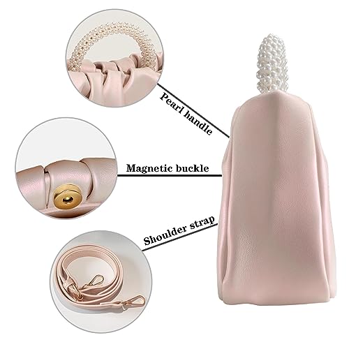 Image of Pearl Clutch Purse for Women, Elegant Evening Handbag and Wedding Guest Bag, Formal Clutch Collection