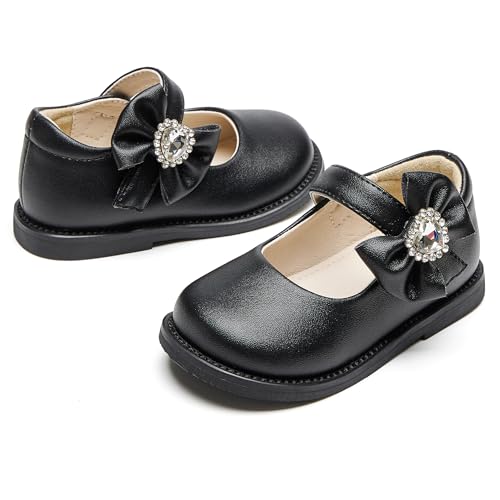 Image of PHIRAMIN Toddler Girl Mary Jane Student Oxford Shoes-Little Girl School Uniform Shoes for Wedding Party