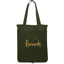 Harrods Logo Pocket Shopper Bag Green, Moss Green, medium