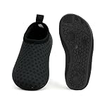 InfiniZer Kids Water Shoes Toddler Swim Beach Pool Shoes for Boys Girls Quick Dry Non-Slip Barefoot Aqua Socks Children (Black, Toddler, 7.5, Numeric Range, UK Footwear Size System, 8, Medium)
