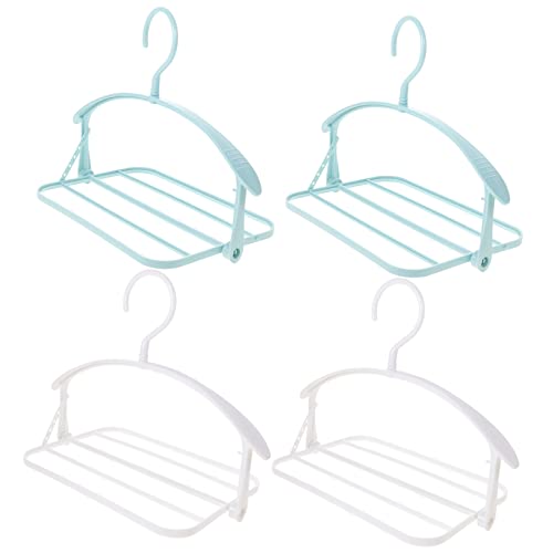 Unomor 4pcs Multifunctional Rotatable Clothes Hangers Slip Pants Rack Organizer for Scarves Towels and Linens Space Saving Closet