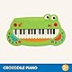Battat BT4680Z Krokodil Keyboard Piano mit 5 Instrument Geräuschen und Musik – Kinder Klavier Spielzeug ab 3 Jahren, Grün
