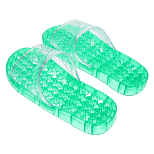 Beatifufu Pantoufles De Douche Drainantes Unisexes Antidérapantes à Séchage Rapide Massage Plantaire Pour Salle De Bain Couleur Verte