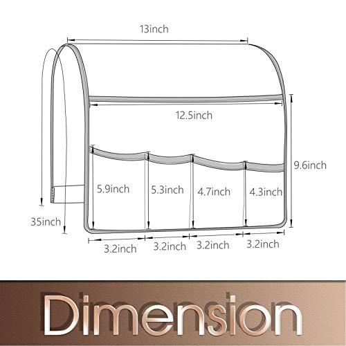 image for Naturoom Thick Linen Armchair Caddy, TV Remote Holder for Couch Sofa, 