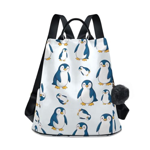 Sac à dos femme motif pingouins antivol pour protéger vos affaires