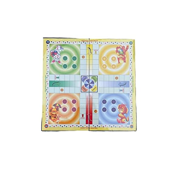 Ludo and Snakes & Ladders (Saanp Seedhi) Travel Game Set with Dice for Kids/Adults | Fun, Strategy, Brain Teaser Game (Multicolour) 13" x 13" Inches - Image 3