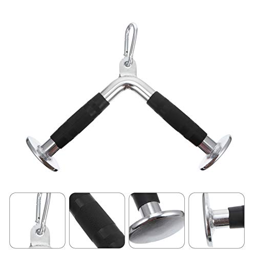 BESPORTBLE, barra reta rotativa em forma de V, barra de puxar bíceps tipo 