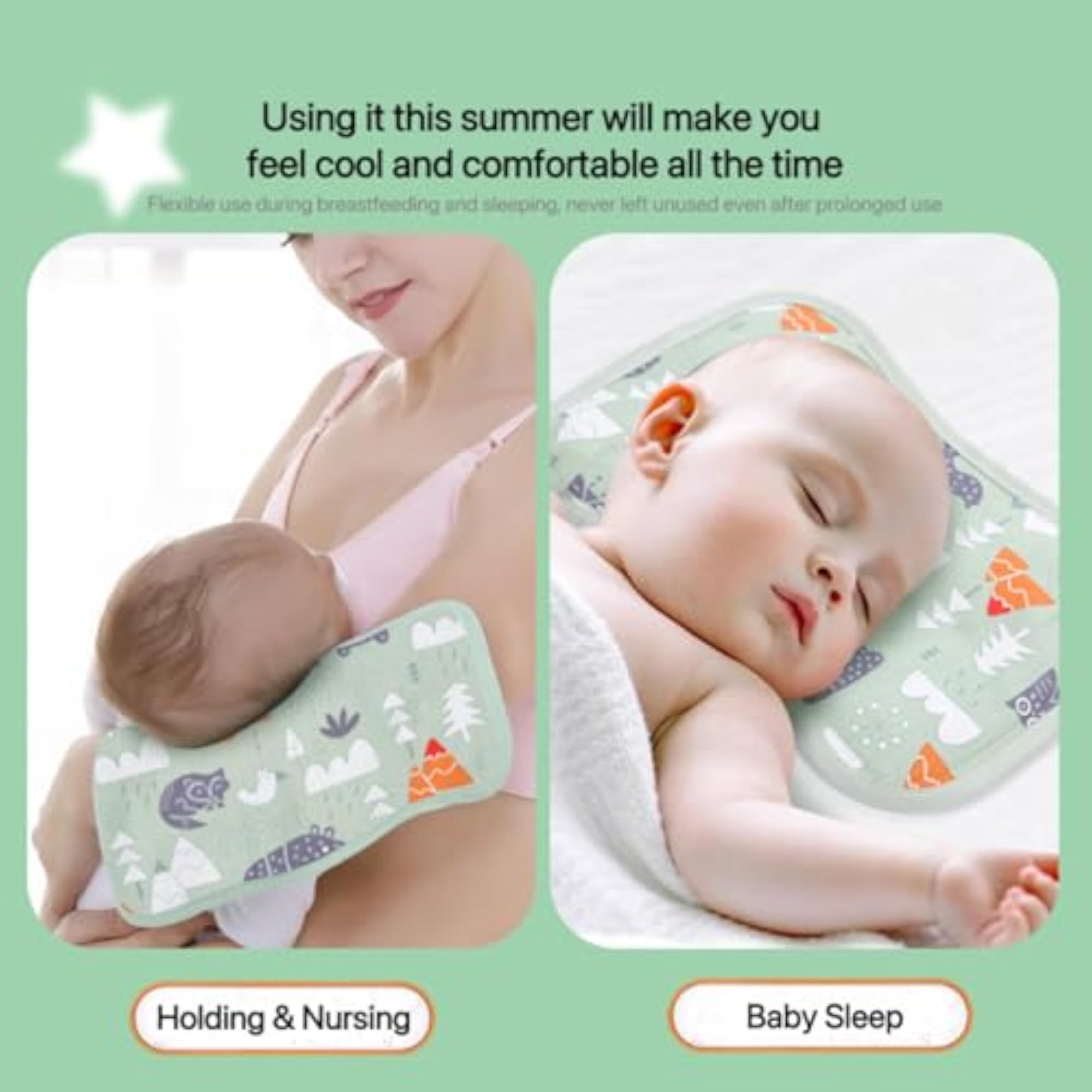 Baby Cooling Pillow with Gel Ice Beads