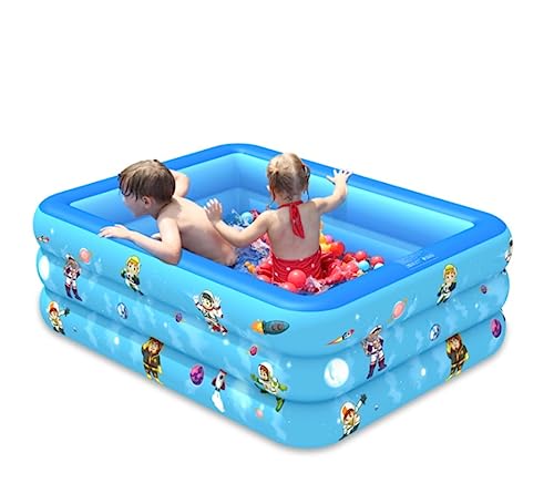 Piscine gonflable familiale verte : grand salon de jardin extérieur pour pataugeoire et cour