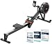 YOSUDA R2 Rudergerät für Zuhause Klappbar, Selbstbetriebenes Display, 10-Stufen Widerstand, Lange Schiene, 4-Wege Display, Bluetooth&App, für Große Nutzer, Luftwiderstand, Rowing Machine
