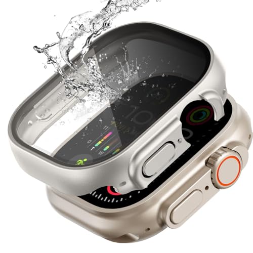 Wepro �v���C�o�V�[�h���P�[�X�J�o�[ 2���p�b�N 9H�����K���X�X�N���[���v���e�N�^�[ Apple Watch Ultra 3 �P�[�X Ultra 2 Ultra 49mm�p �����^ ���h�~ ���ȕی�J�o�[�t�� �X�^�[���C�g