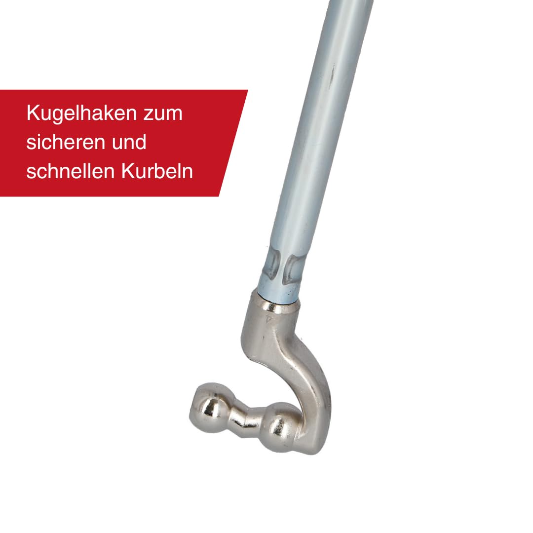 WAREMA Markisenkurbel 1200 mm verzinkt | Handkurbel mit Kugel-haken & Griff